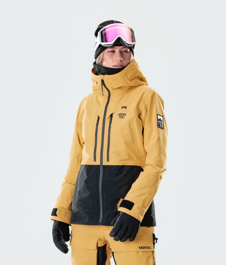 Moss W 2020 Snowboard Jacket Women Yellow/Black Renewed