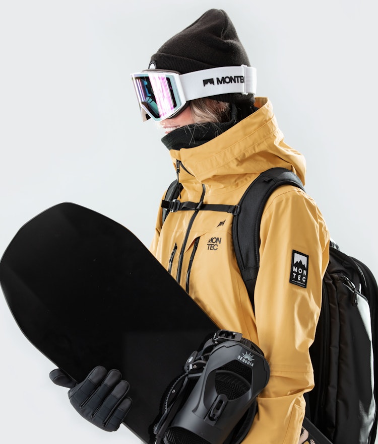 Moss W 2020 Snowboard Jacket Women Yellow/Black Renewed