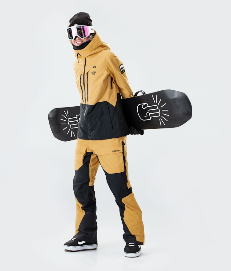 Moss W 2020 Snowboard Jacket Women Yellow/Black Renewed, Image 6 of 9