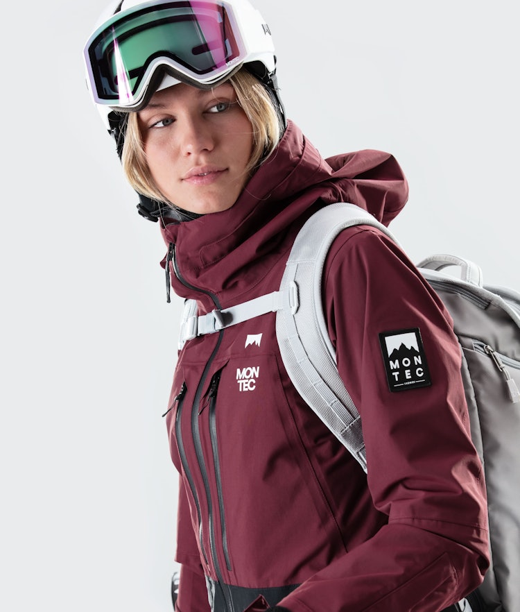Moss W 2020 Veste Snowboard Femme Burgundy/Black, Image 2 sur 9