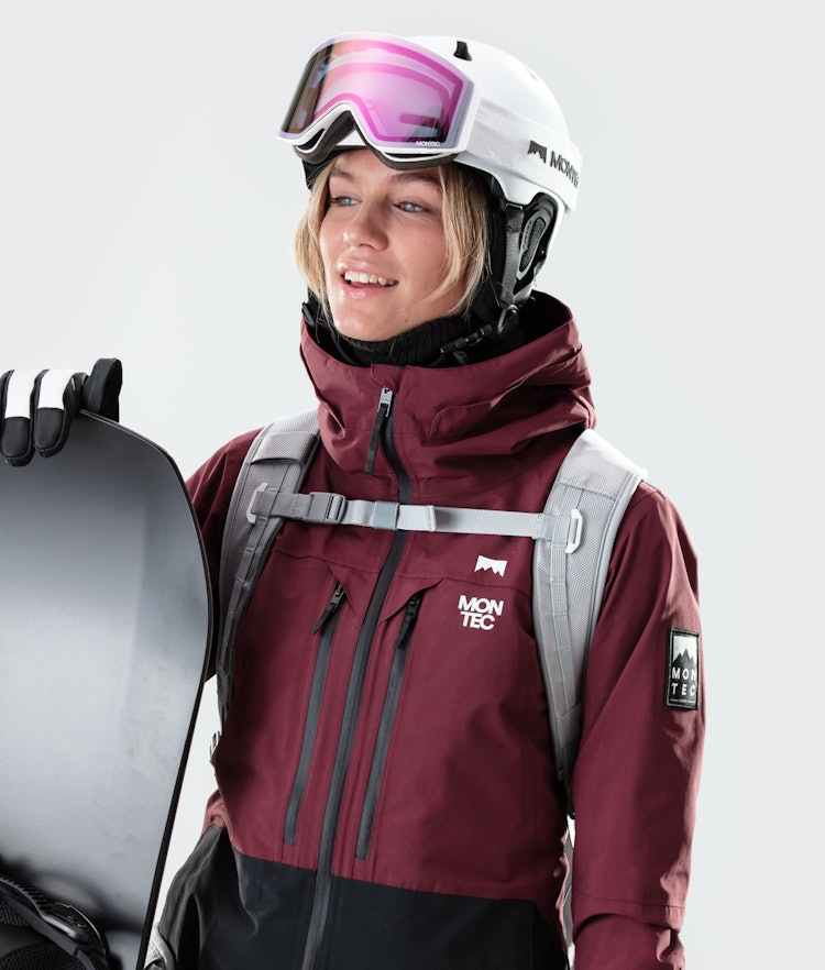 Moss W 2020 Snowboard Jacket Women Burgundy/Black, Image 3 of 9