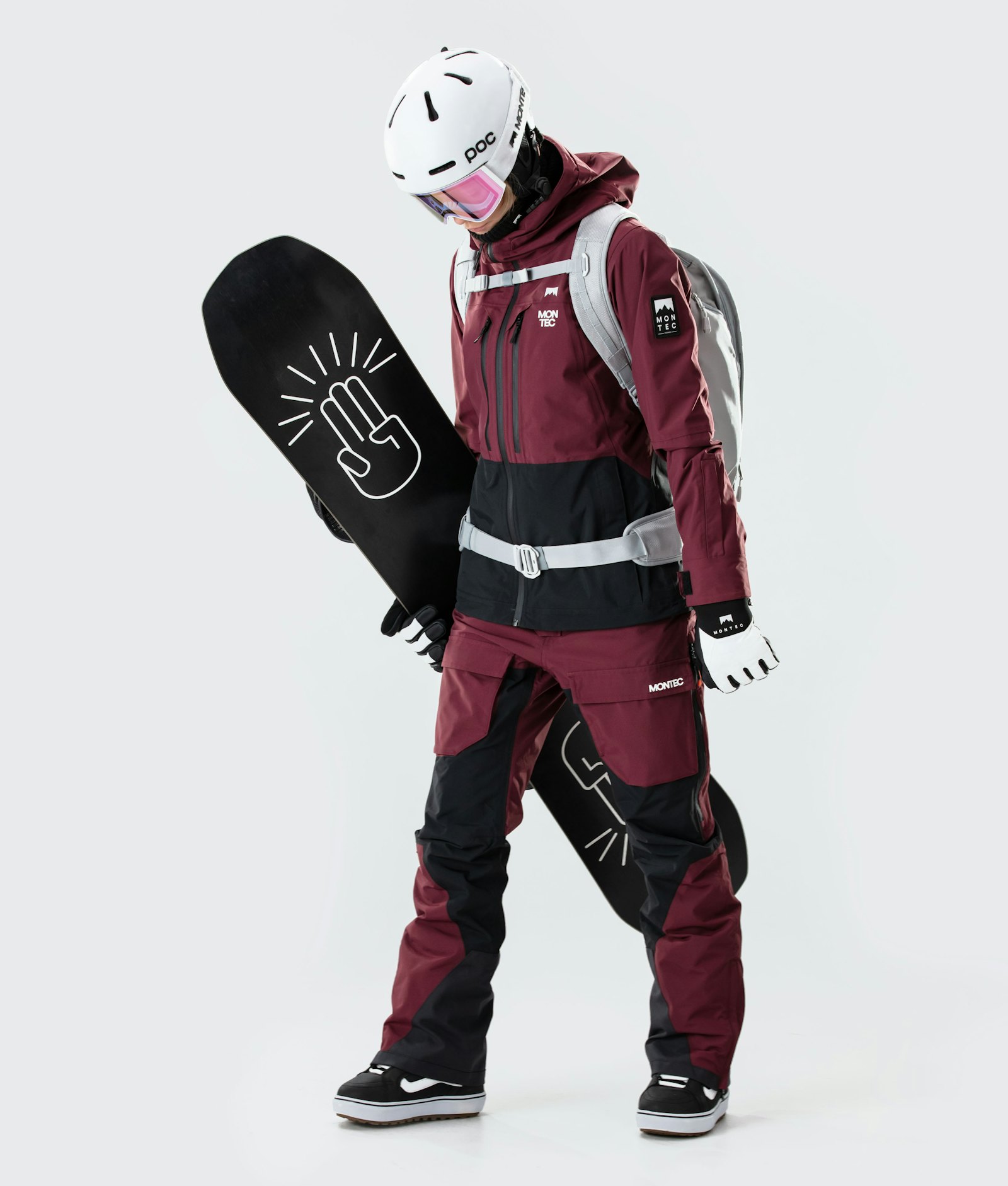 Montec Moss W 2020 Snowboardjakke Dame Burgundy/Black