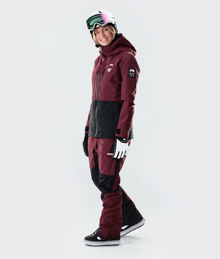 Moss W 2020 Veste Snowboard Femme Burgundy/Black, Image 8 sur 9