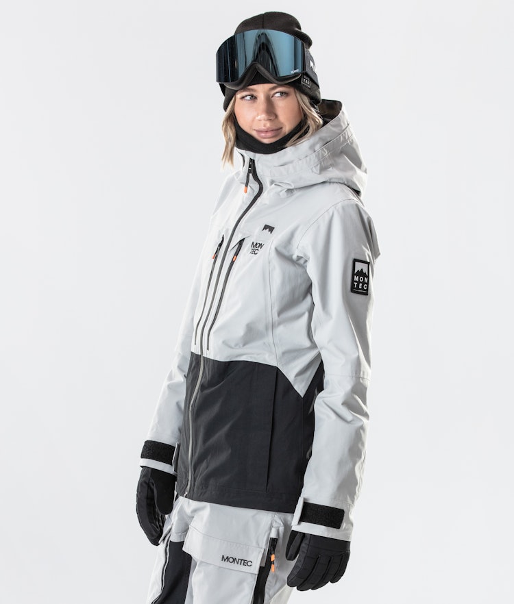 Moss W 2020 Snowboard Jacket Women Light Grey/Black, Image 4 of 10