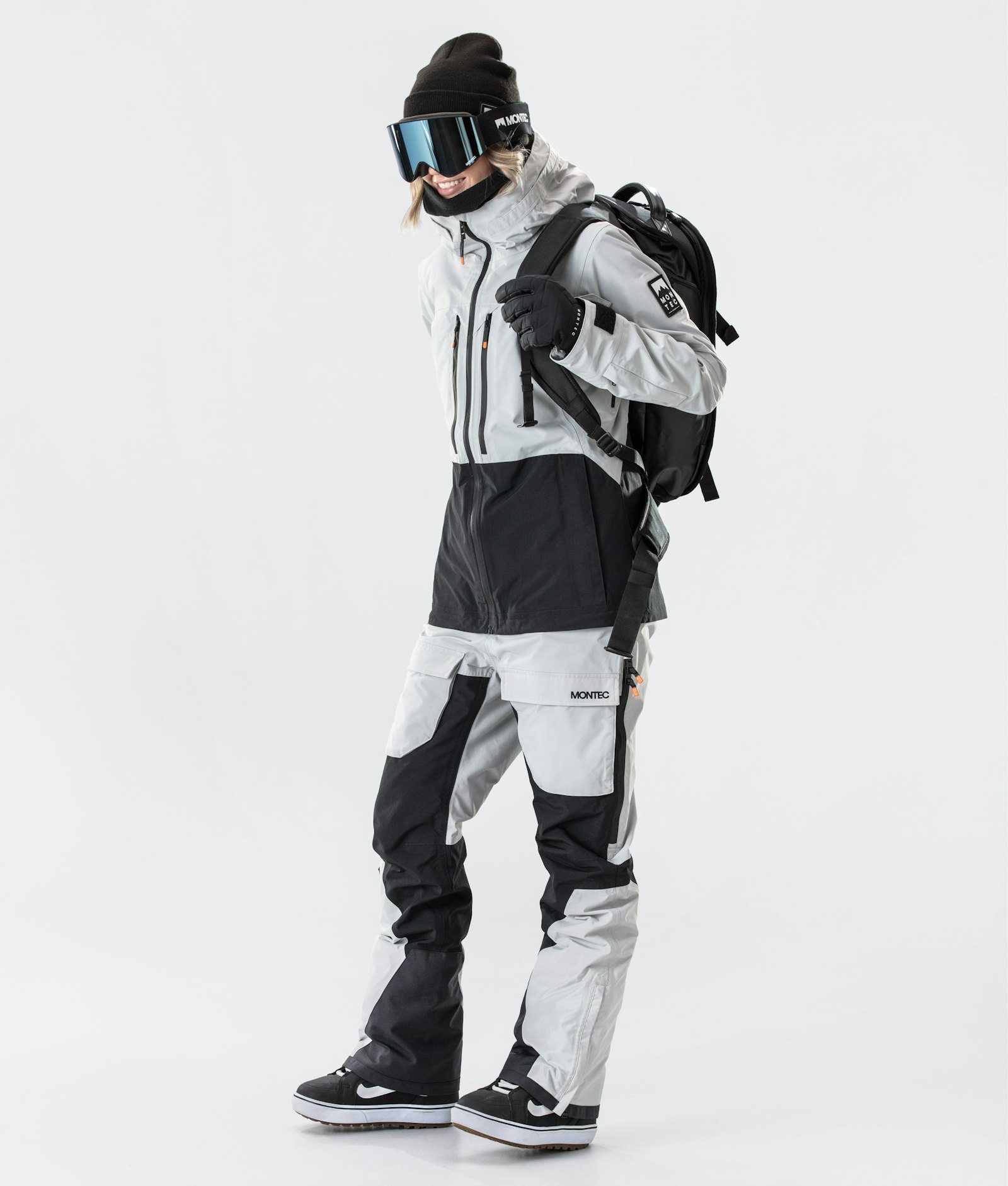 Moss W 2020 Snowboardjacke Damen Light Grey/Black