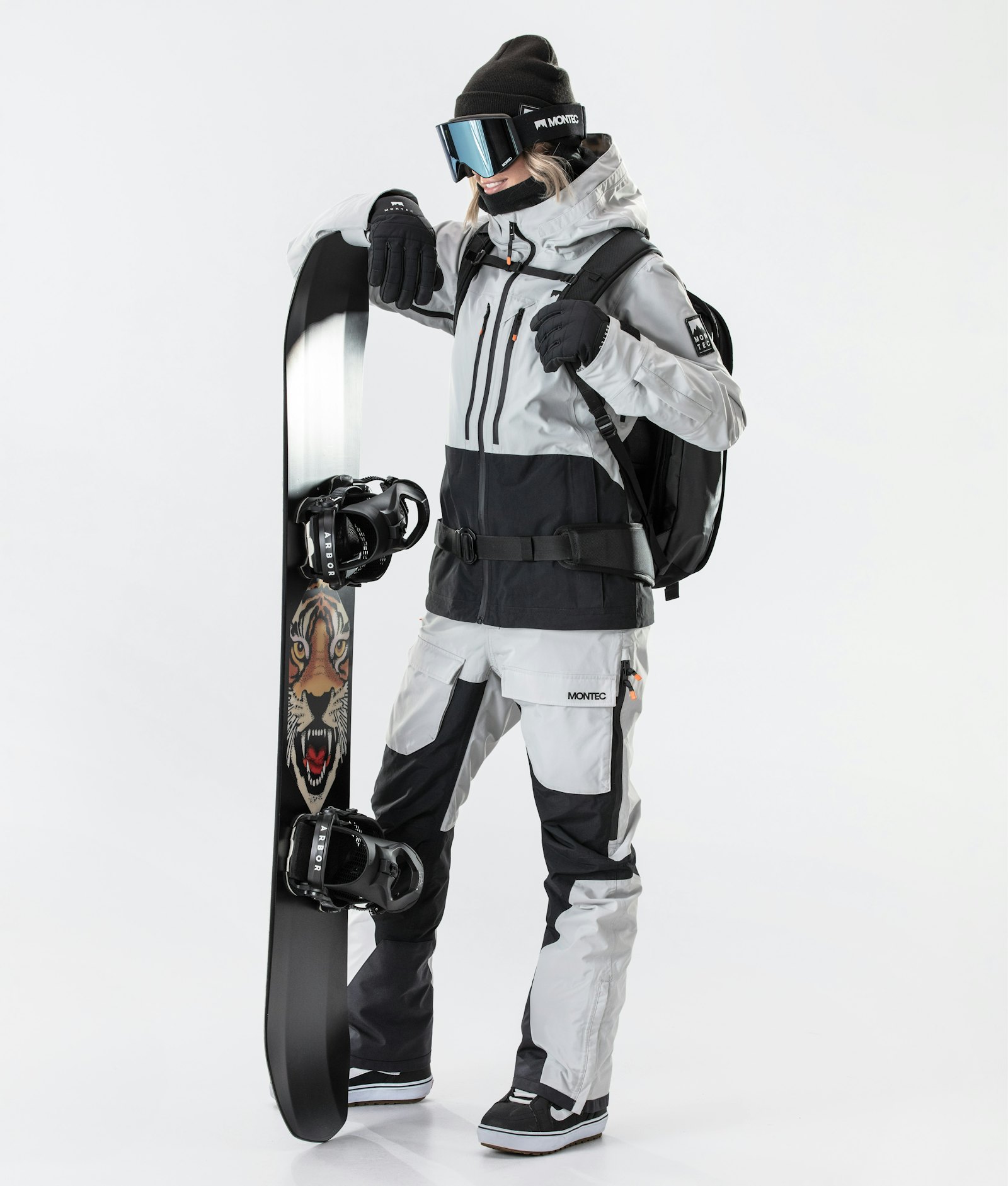 Montec Moss W 2020 Snowboardjakke Dame Light Grey/Black