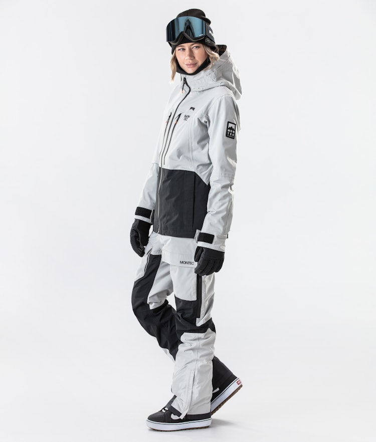 Moss W 2020 Veste Snowboard Femme Light Grey/Black, Image 9 sur 10