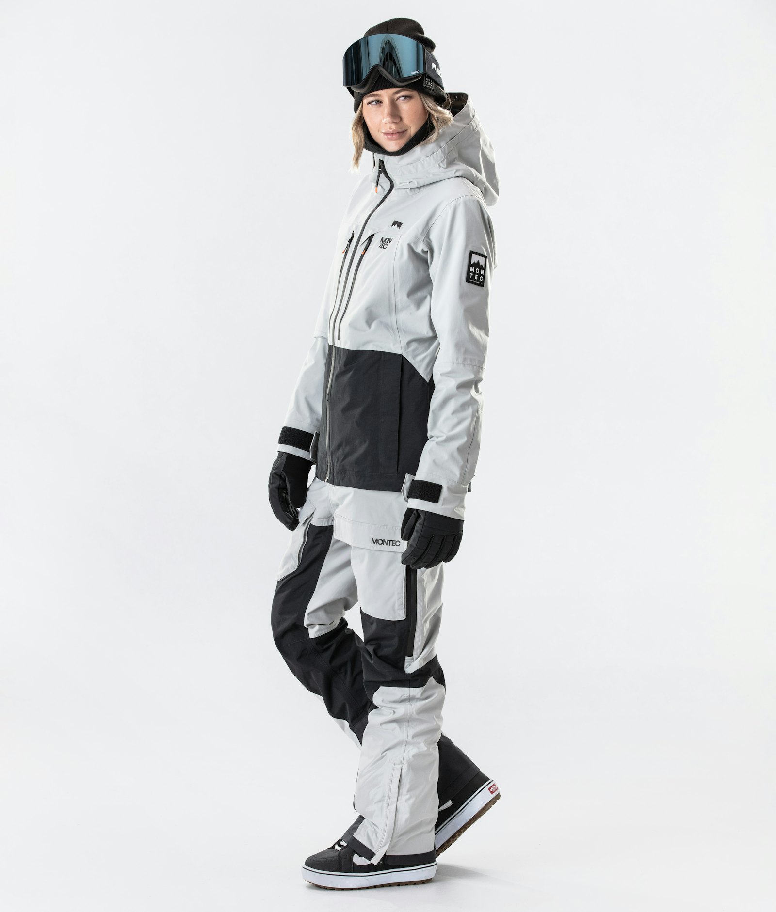 Moss W 2020 Snowboardjakke Dame Light Grey/Black