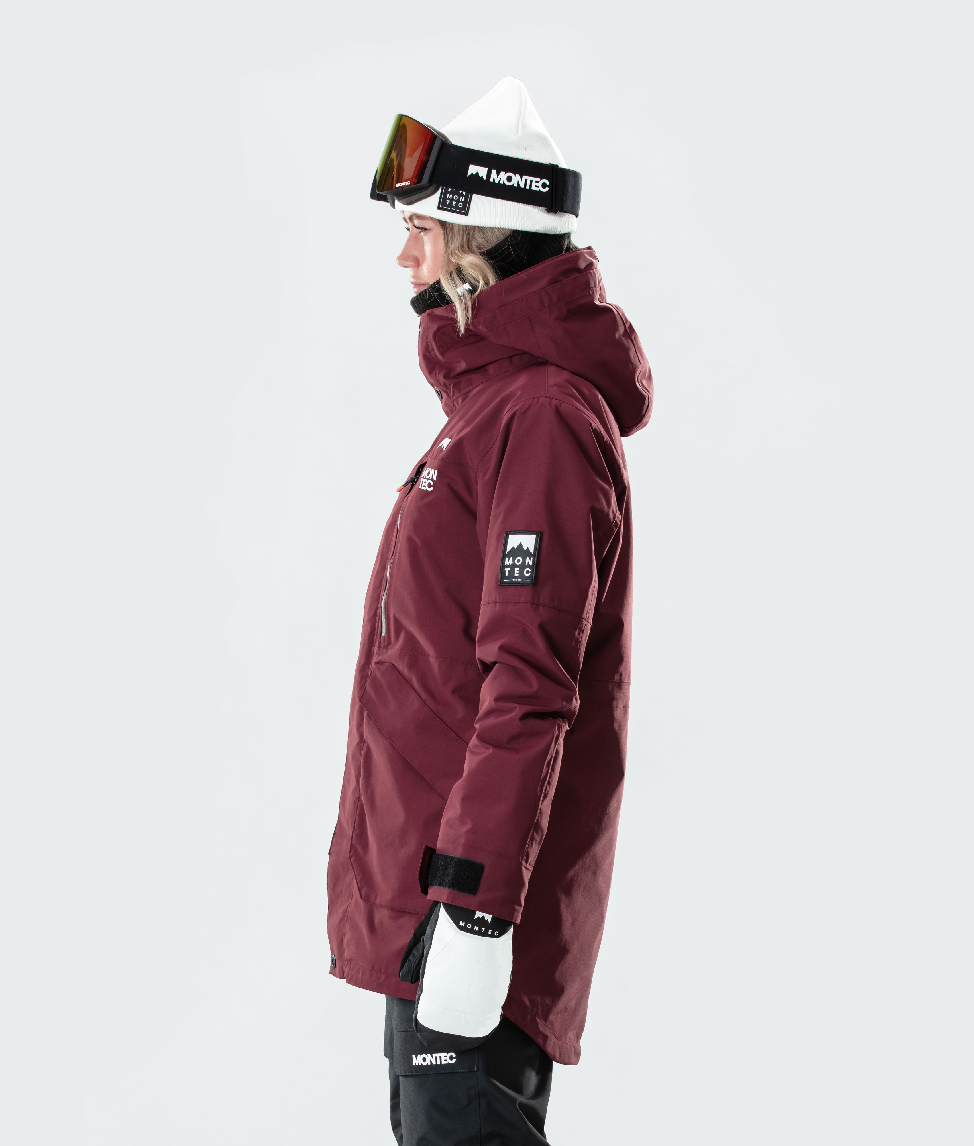 maroon snowboard jacket