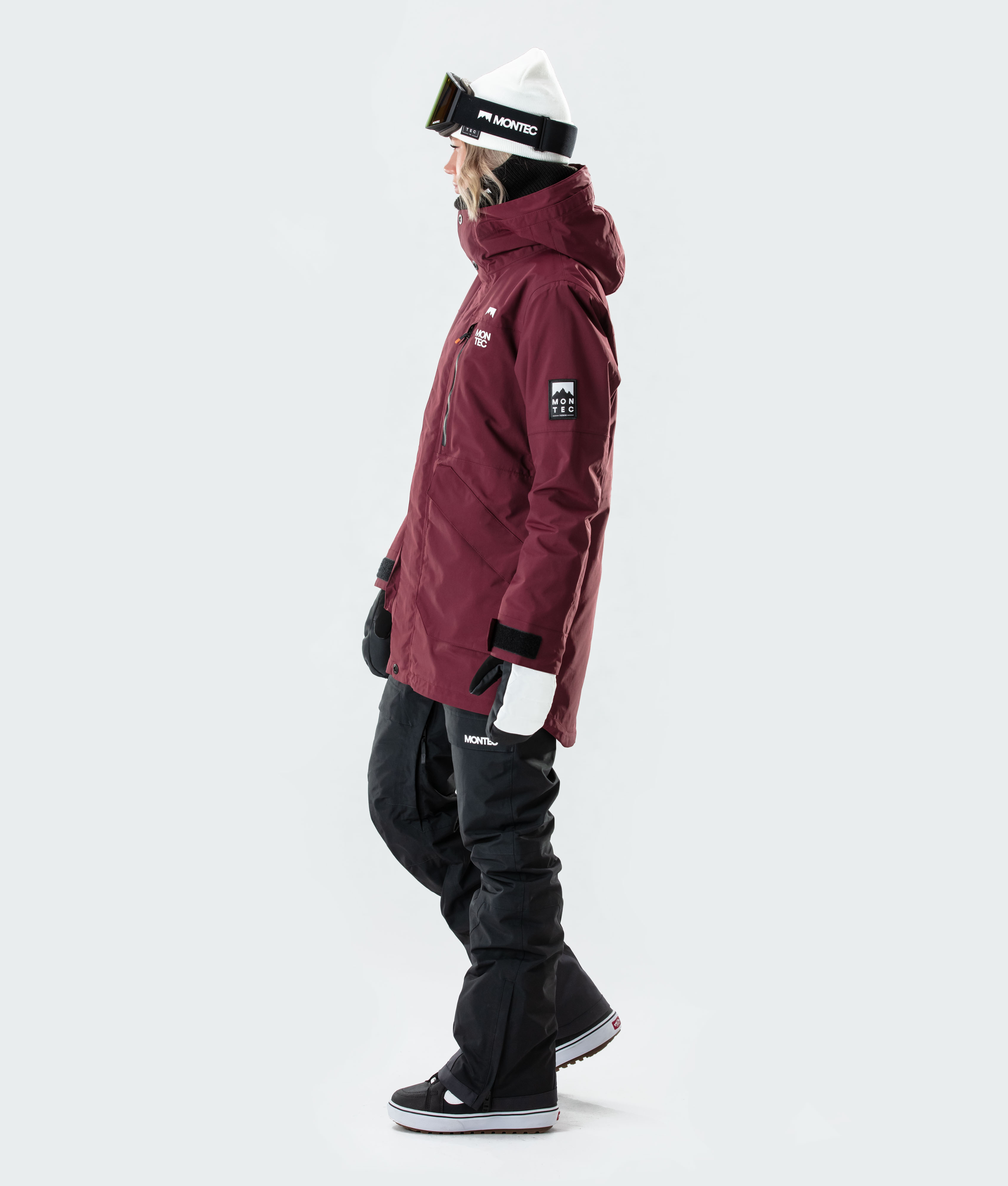 burgundy snow jacket