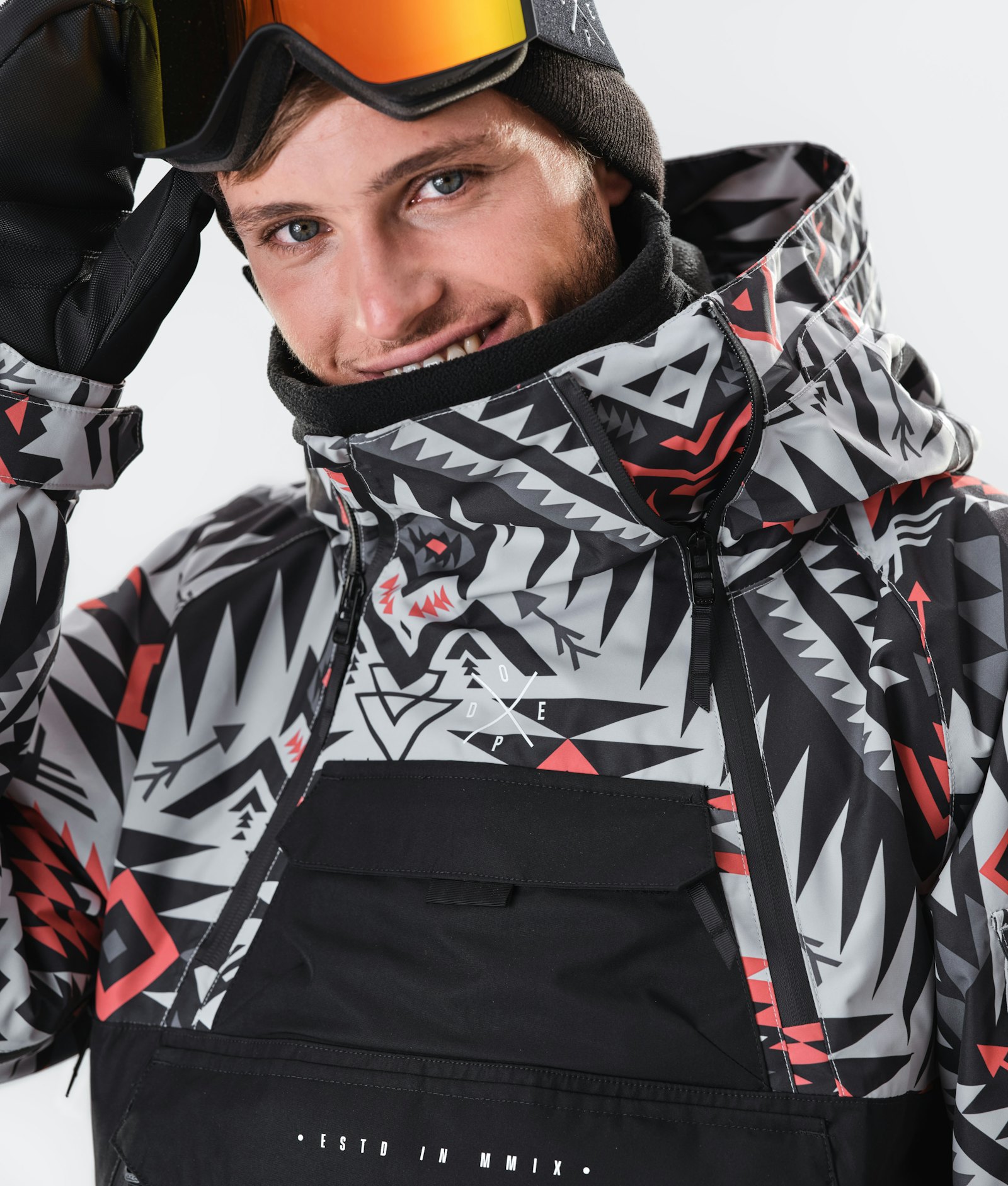 Dope Akin 2020 Ski Jacket Men Arrow Red/Black