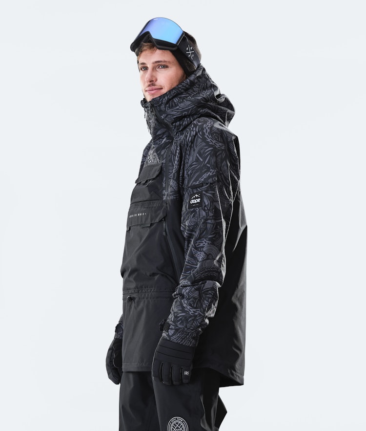 Dope Akin 2020 Snowboard Jacket Men Shallowtree/Black