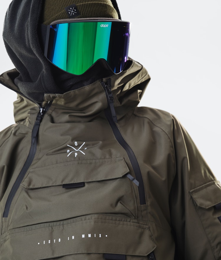 Akin 2020 Snowboard Jacket Men Olive Green Renewed