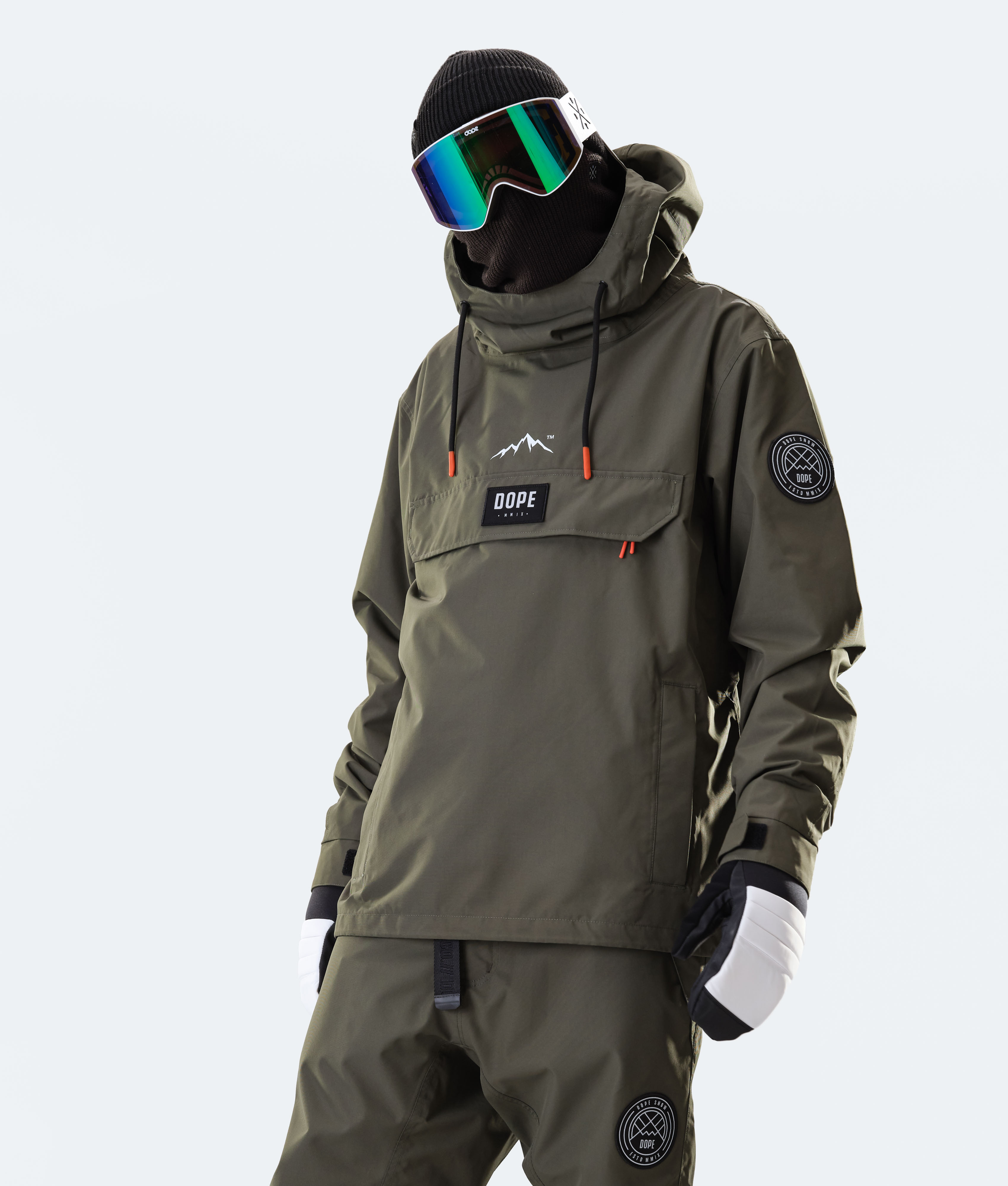 Dope Blizzard PO Snowboard Jacket Olive Green