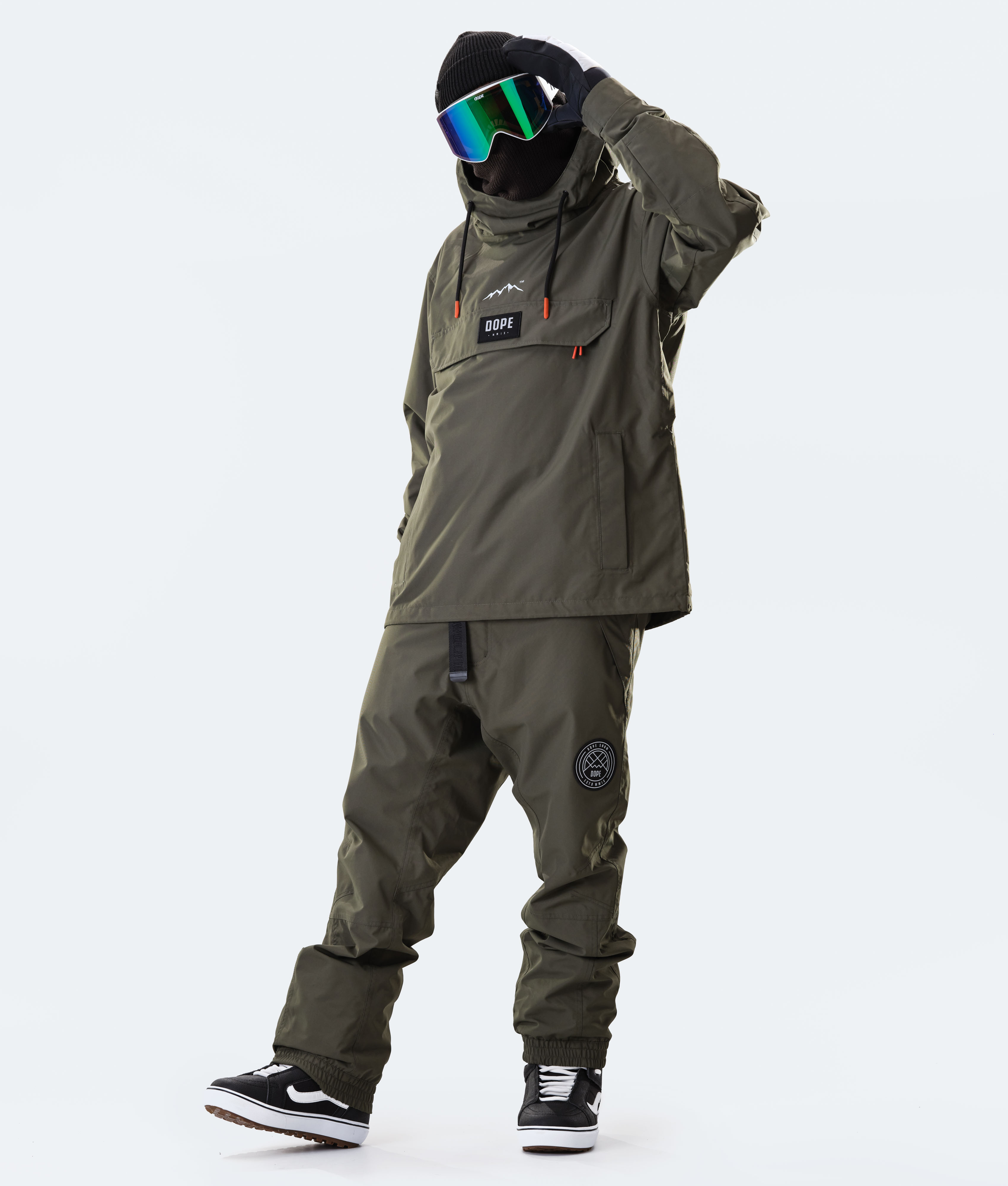 Dope Blizzard PO Snowboard Jacket Olive Green
