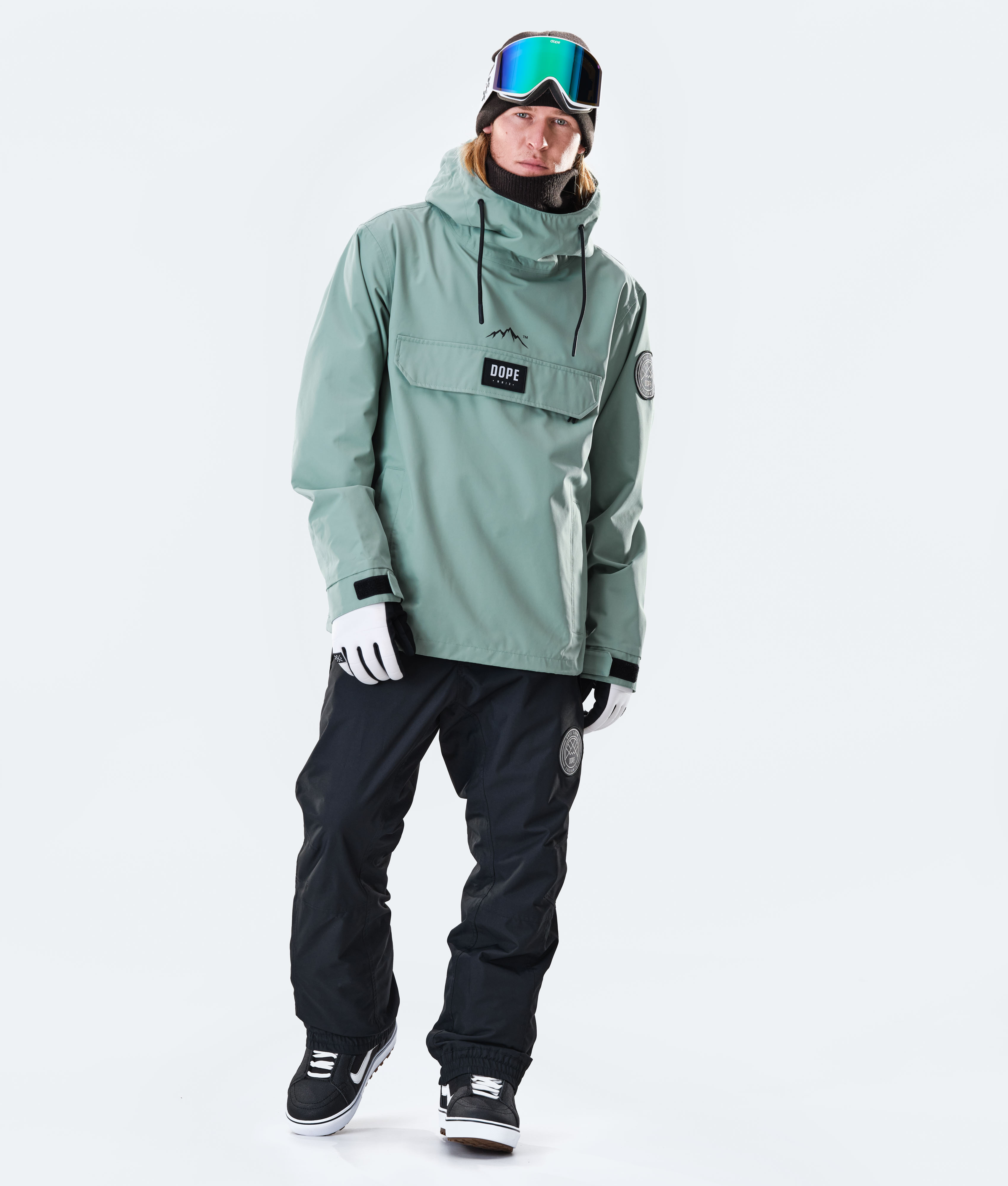 Dope Blizzard PO Snowboard Jacket Faded Green