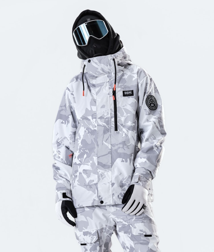 Dope Blizzard Full Zip 2020 Snowboard Jacket Men Tucks Camo