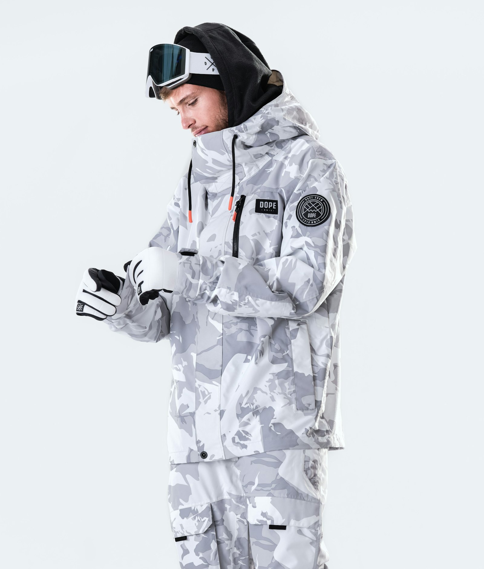 Dope Blizzard Full Zip 2020 Snowboard Jacket Men Tucks Camo
