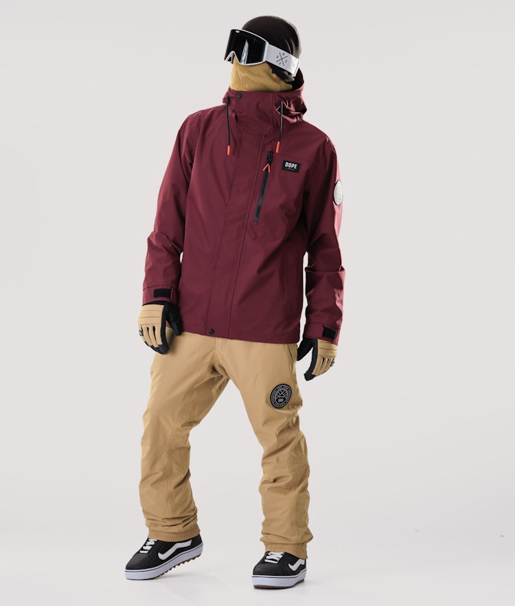 Dope Blizzard Full Zip 2020 Snowboard Jacket Men Burgundy