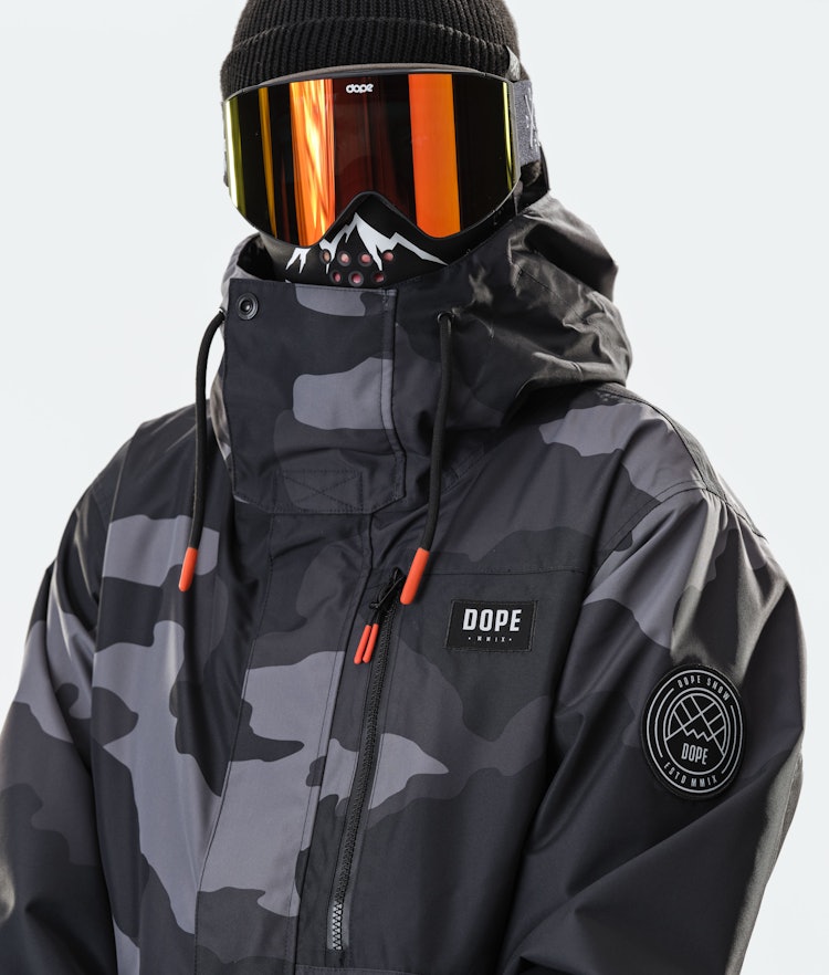 Dope Blizzard Full Zip 2020 Ski Jacket Men Black Camo