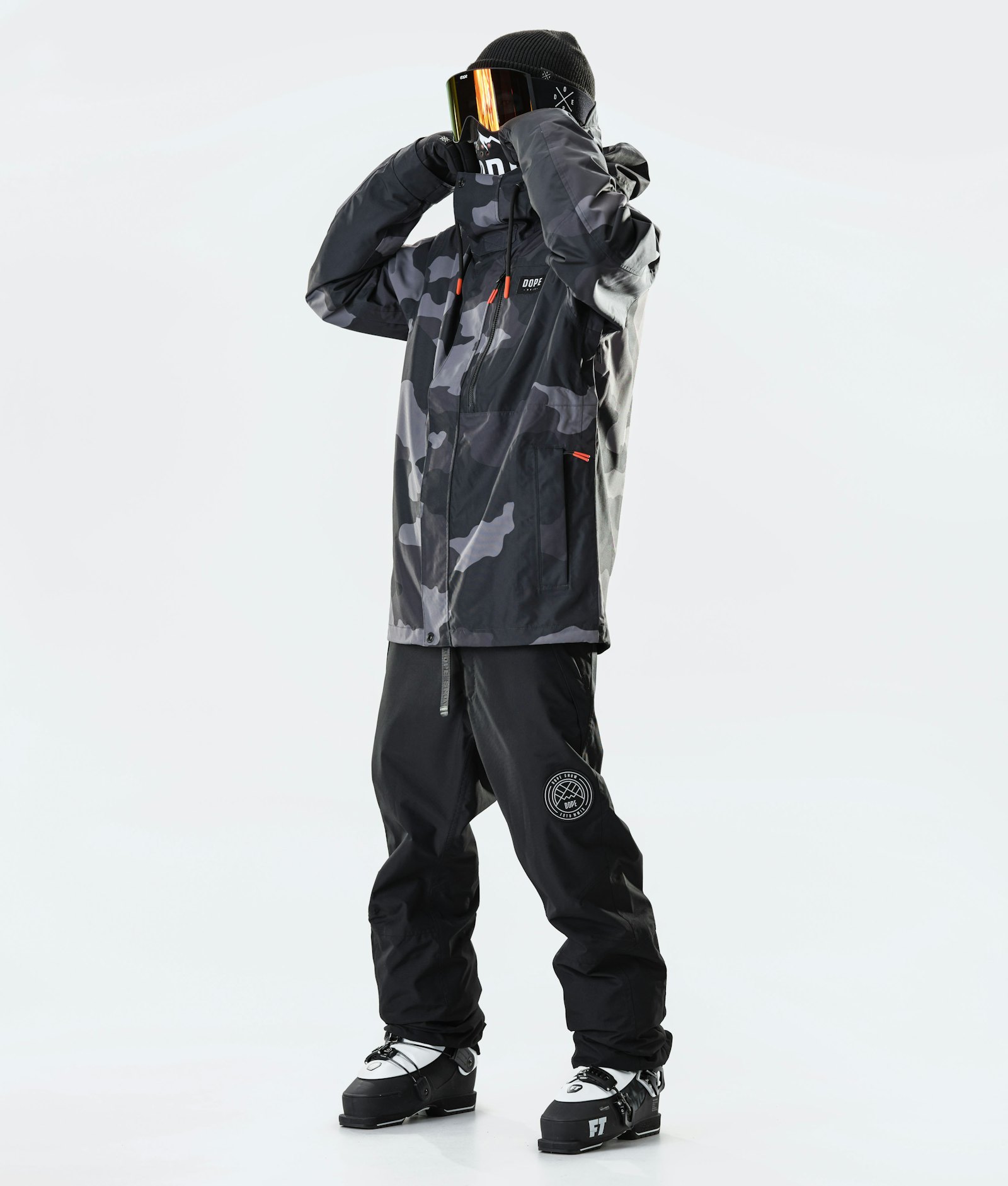 Dope Blizzard Full Zip 2020 Ski Jacket Men Black Camo