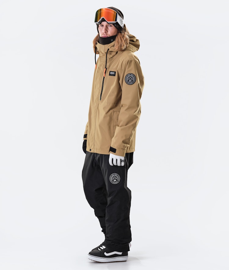 Dope Blizzard Full Zip 2020 Snowboard Jacket Men Gold