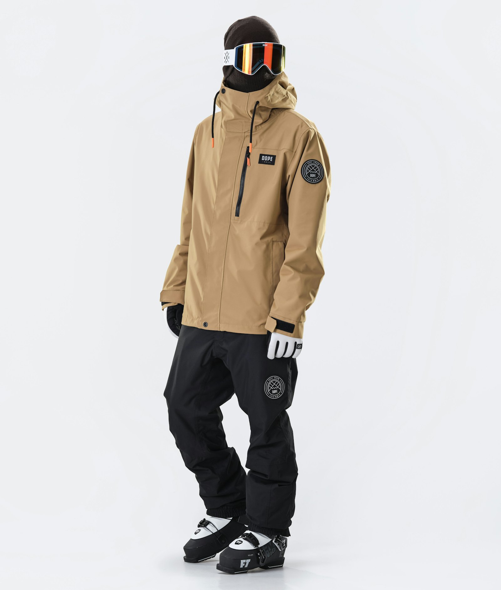 Dope Blizzard Full Zip 2020 Ski Jacket Men Gold