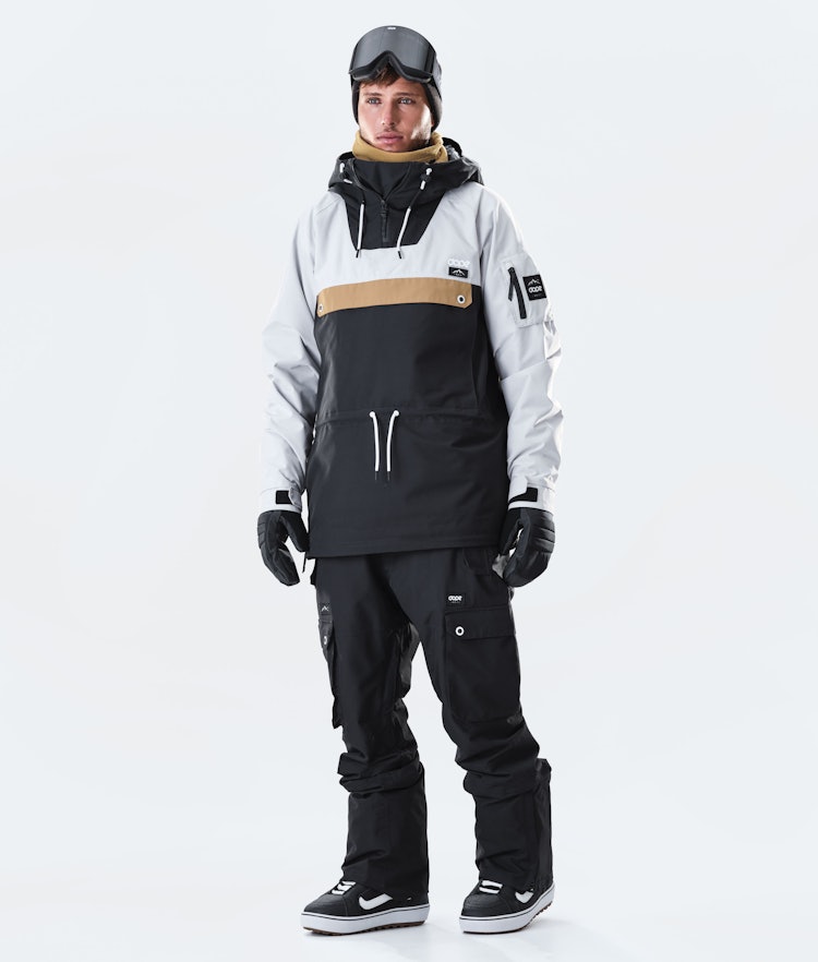 Dope Annok 2020 Snowboard Jacket Men Light Grey/Gold/Black | Ridestore.com