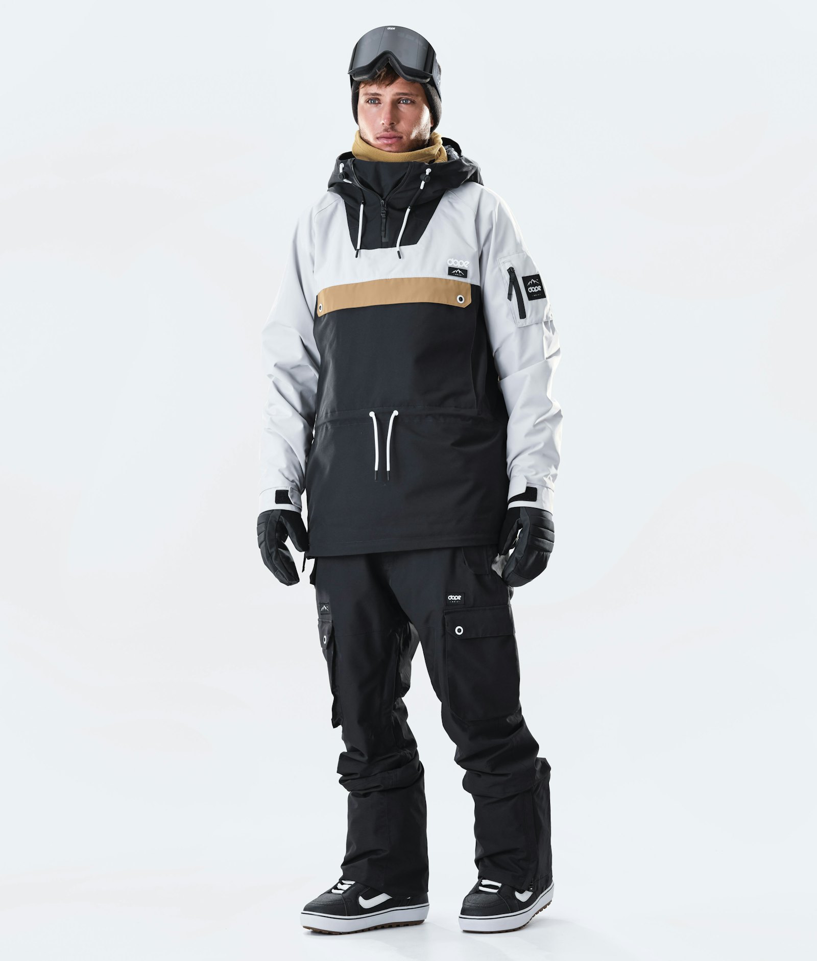Annok 2020 Snowboard Jacket Men Light Grey/Gold/Black
