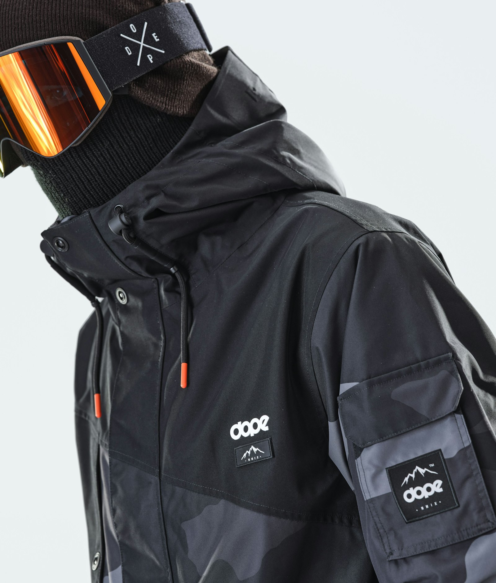 Dope Adept 2020 Snowboardjakke Herre Black/Black Camo