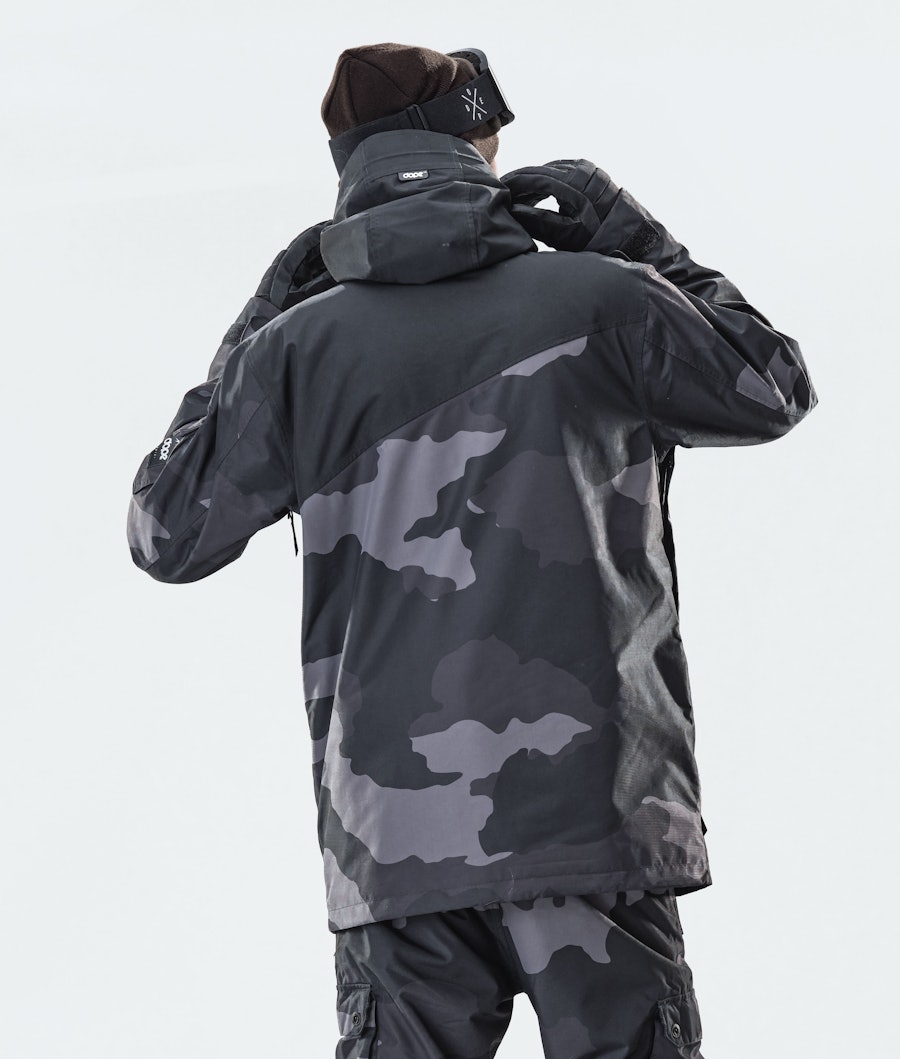 Adept 2020 Snowboard Jacket Men Black/Black Camo Renewed