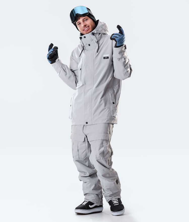 Adept 2020 Veste Snowboard Homme Light Grey, Image 6 sur 8