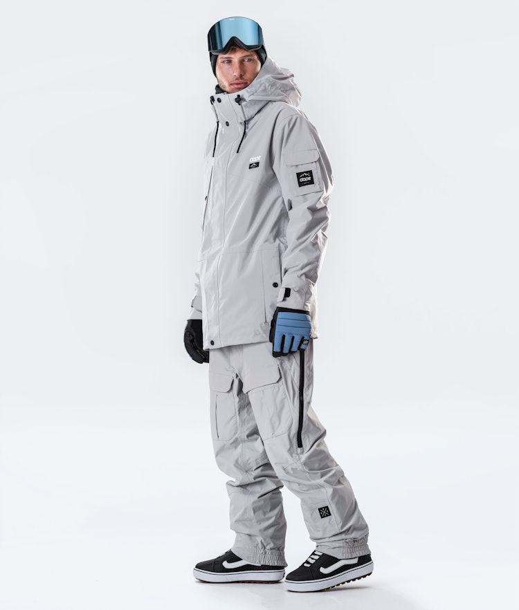 Adept 2020 Veste Snowboard Homme Light Grey, Image 7 sur 8