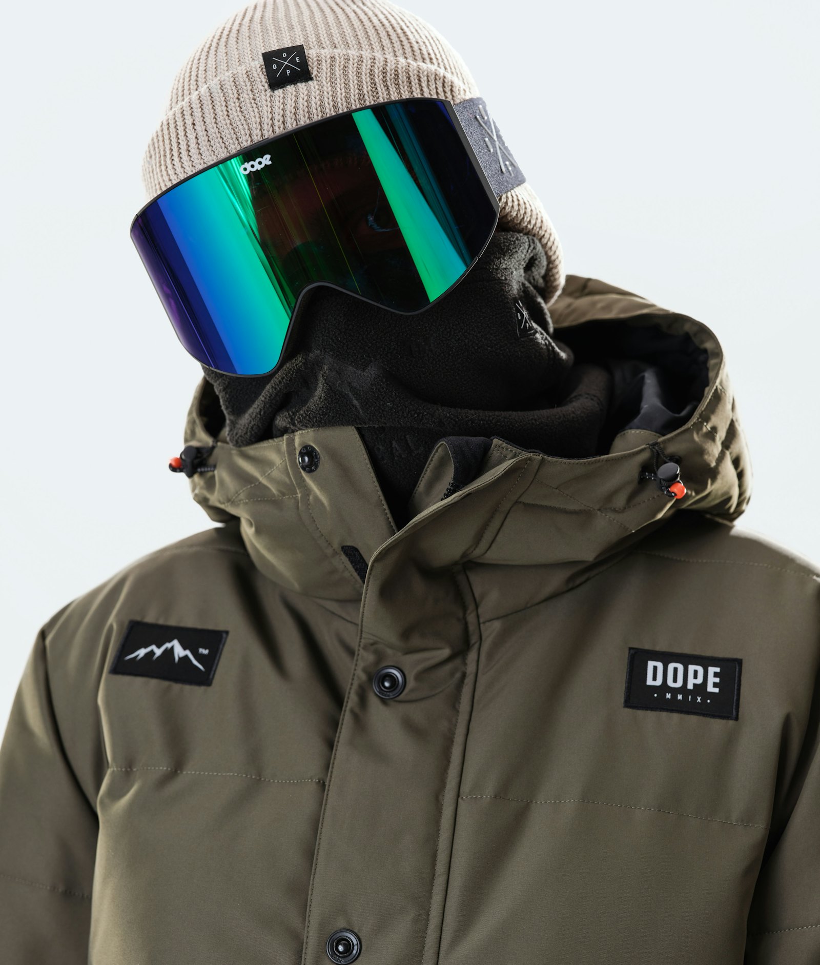 Puffer 2020 Snowboard Jacket Men Olive Green