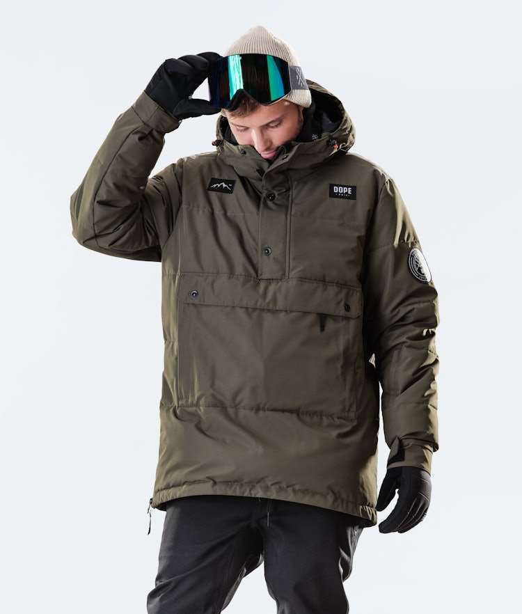 Puffer 2020 Ski Jacket Men Olive Green, Image 2 of 8