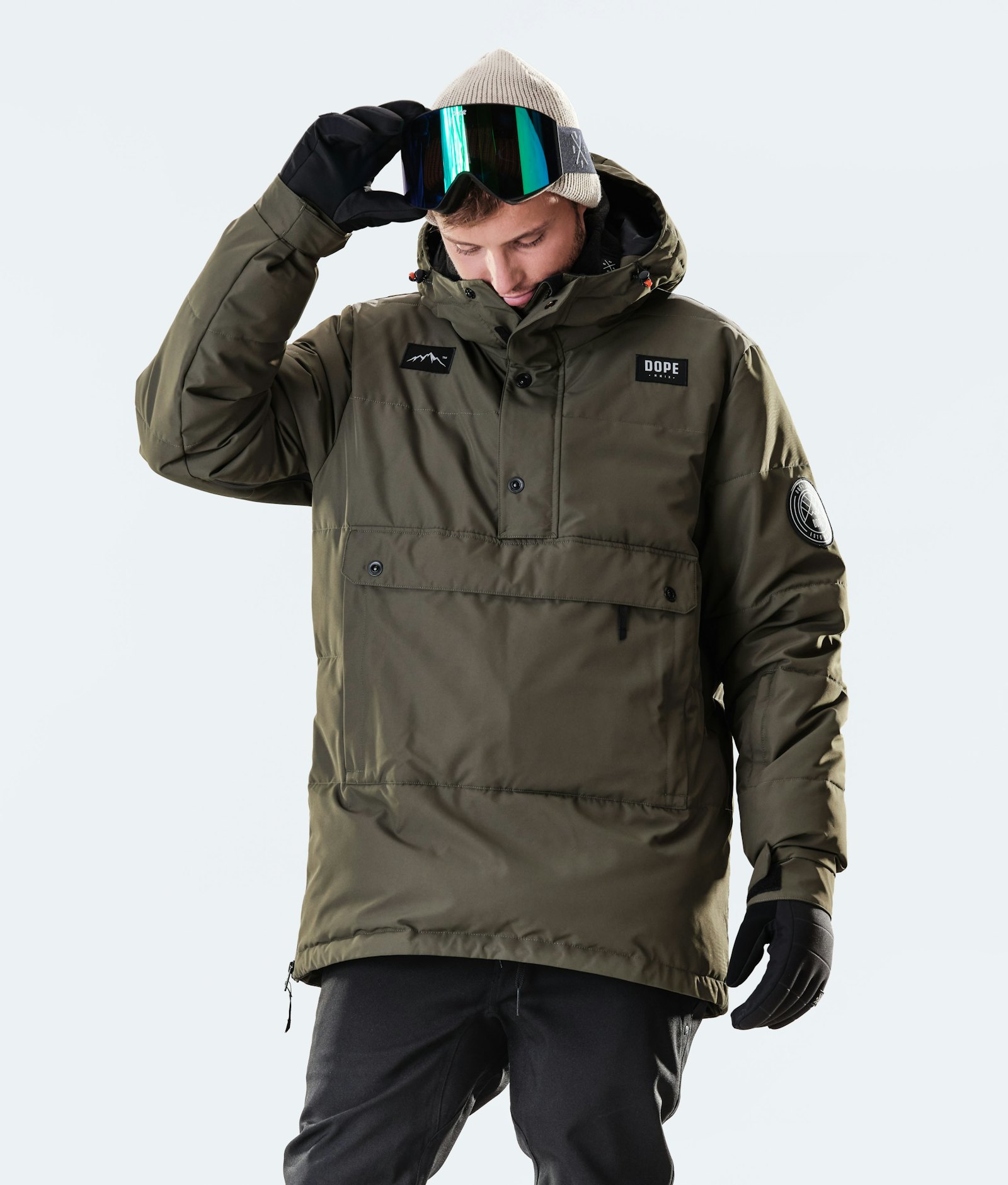 Puffer 2020 Ski Jacket Men Olive Green