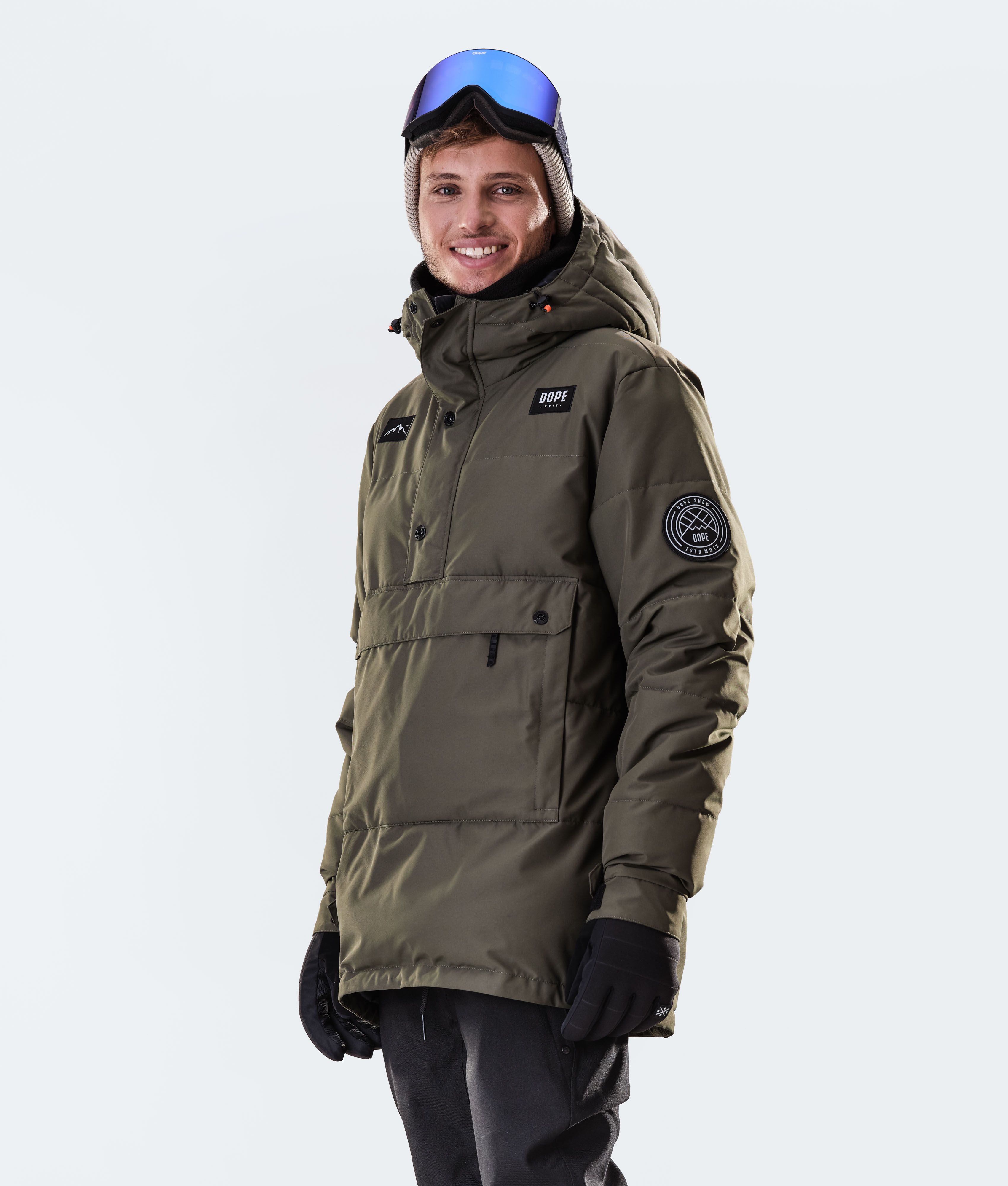 olive green ski jacket