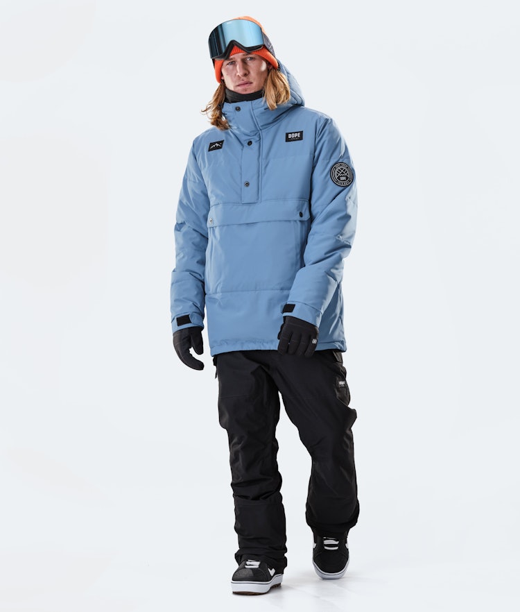 Puffer 2020 Snowboard Jacket Men Blue Steel