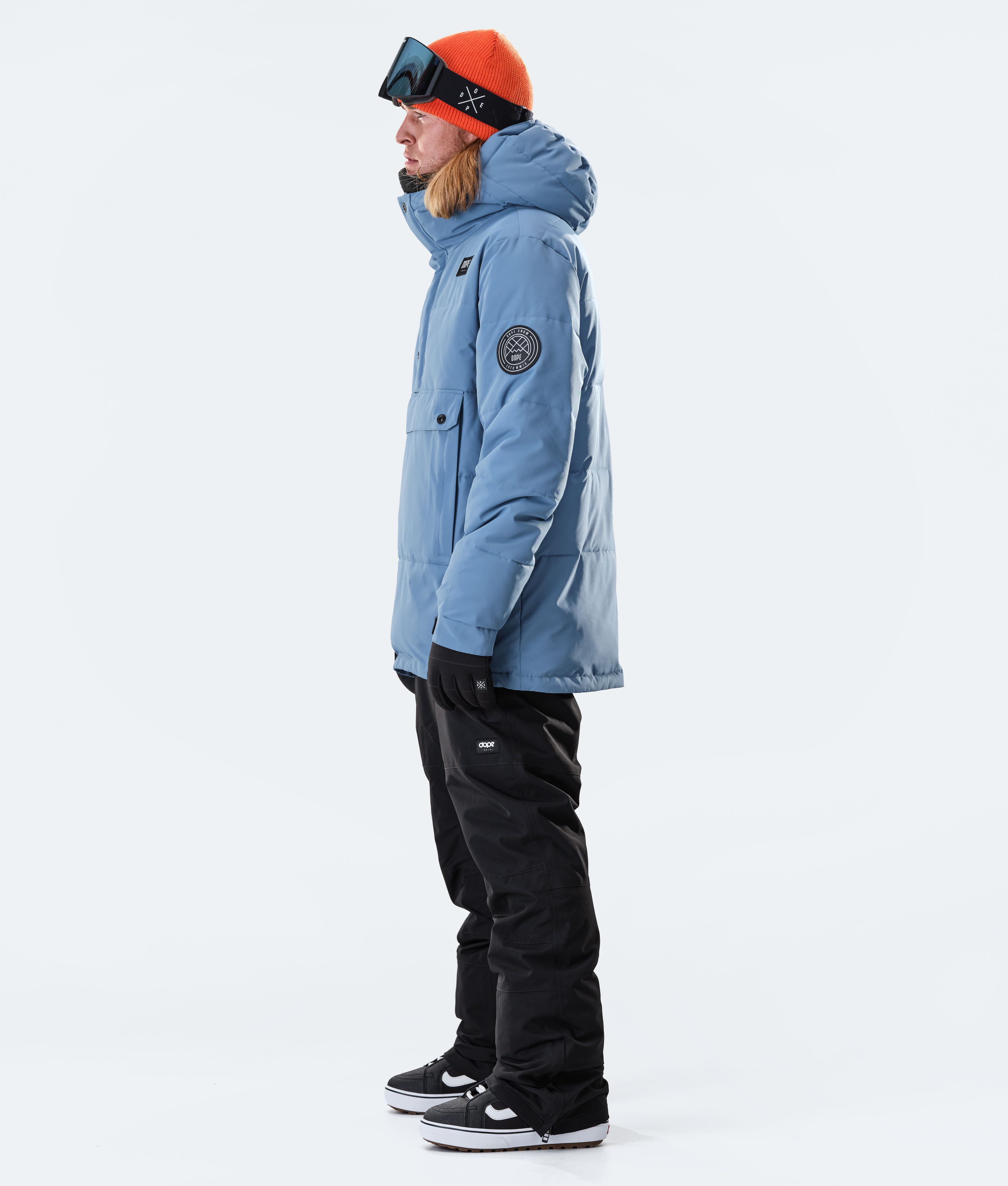 Dope Puffer Snowboard Jacket Blue Steel