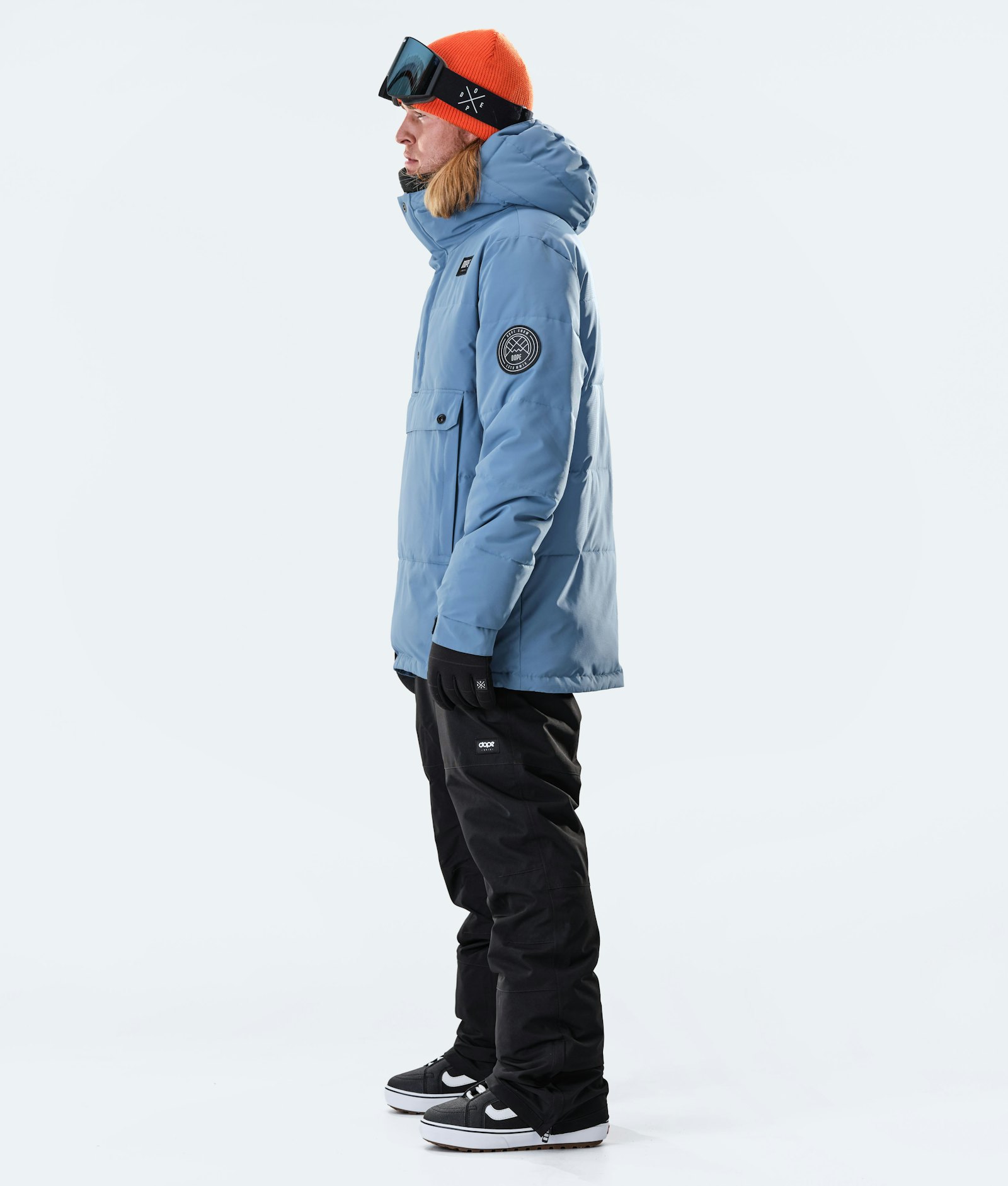 Puffer 2020 Snowboard Jacket Men Blue Steel