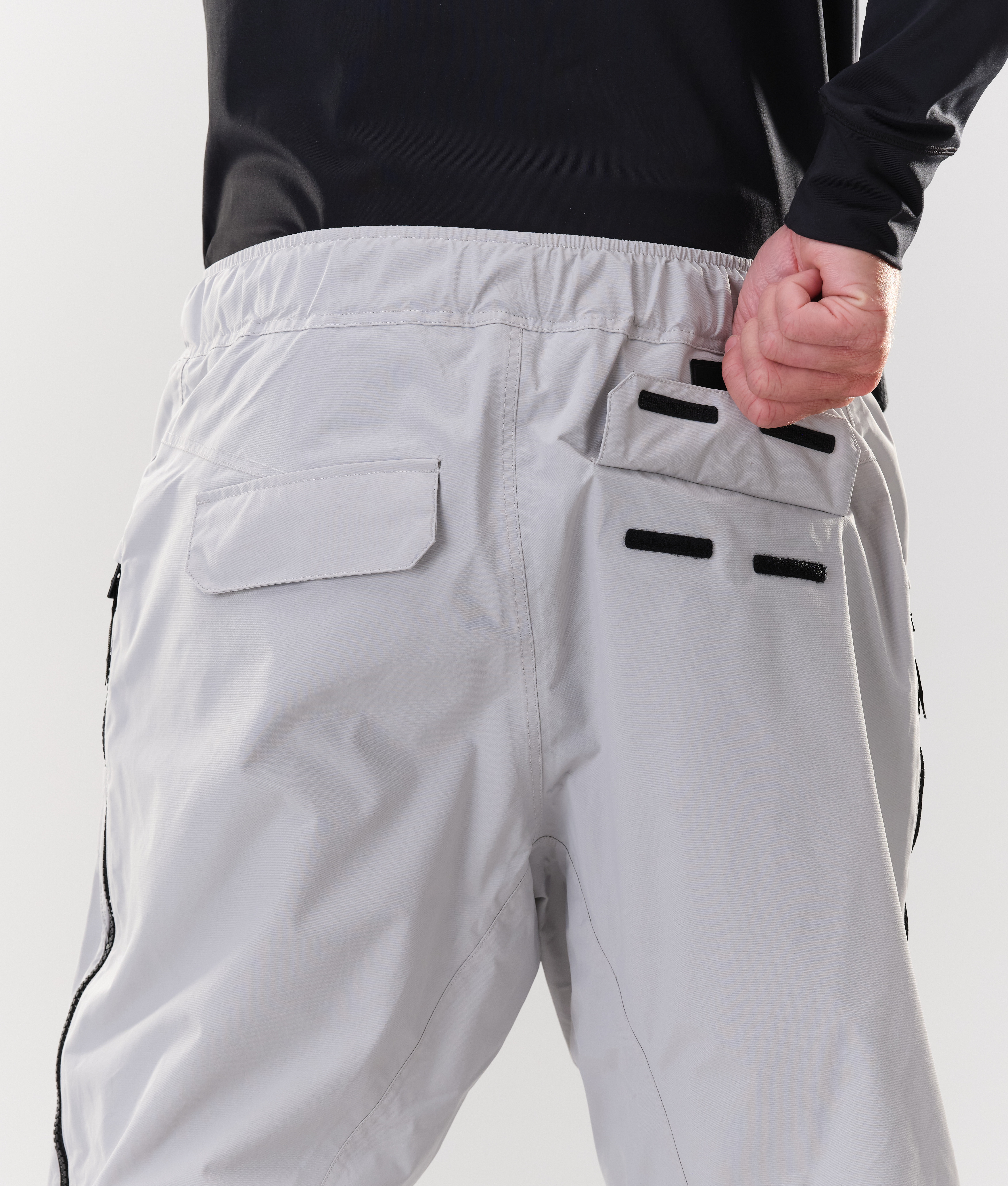 light gray ski pants