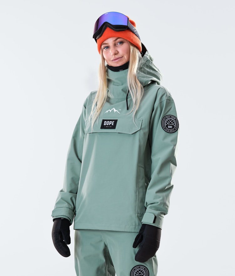 Dope Blizzard W 2020 Snowboardjakke Dame Faded Green