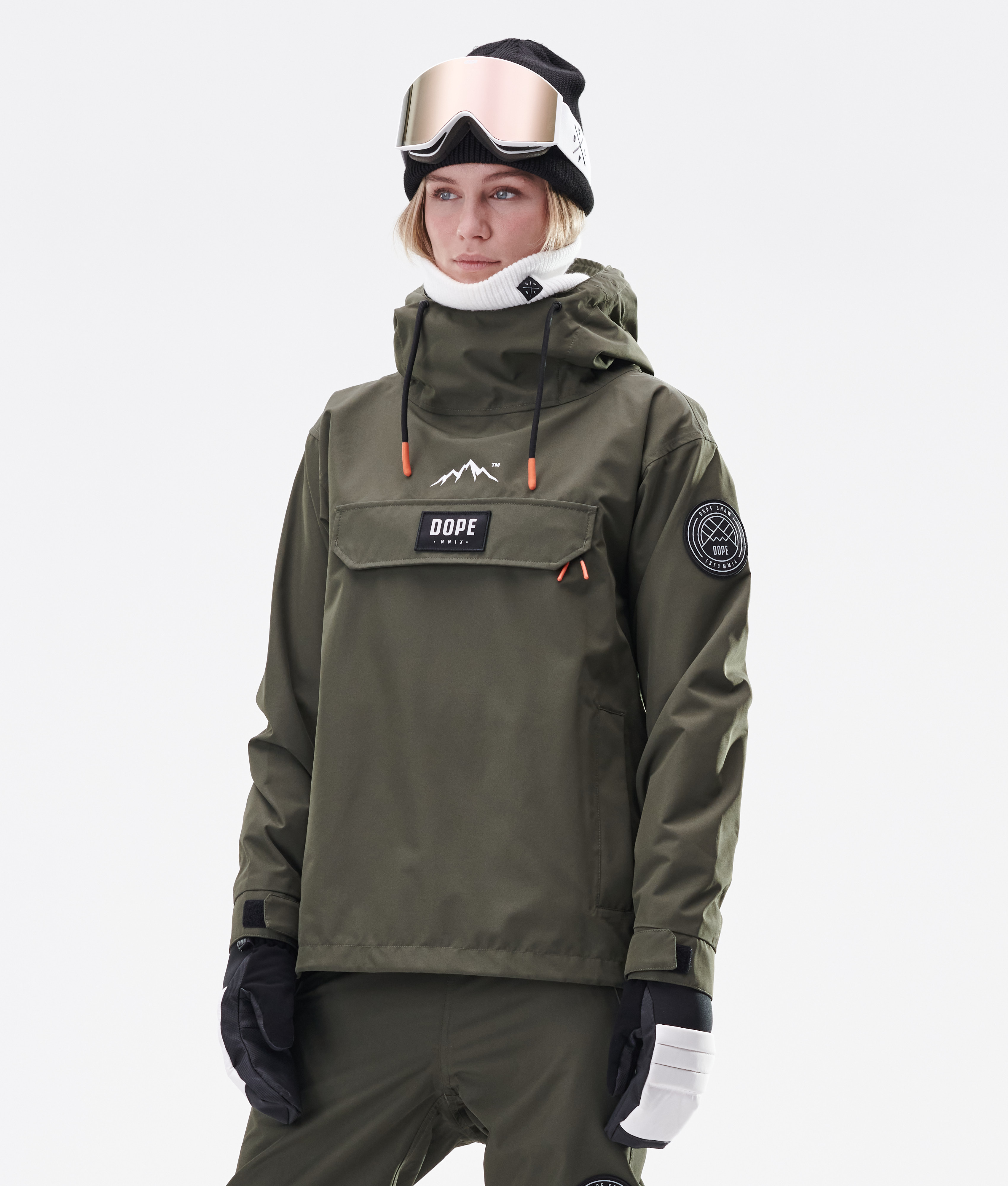 Olive shop snowboard jacket