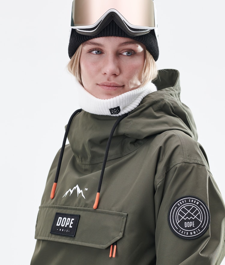 Dope Blizzard W 2020 Snowboard Jacket Women Olive Green