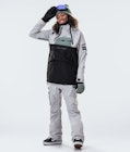 Akin W 2020 Veste Snowboard Femme Light Grey/Faded Green/Black