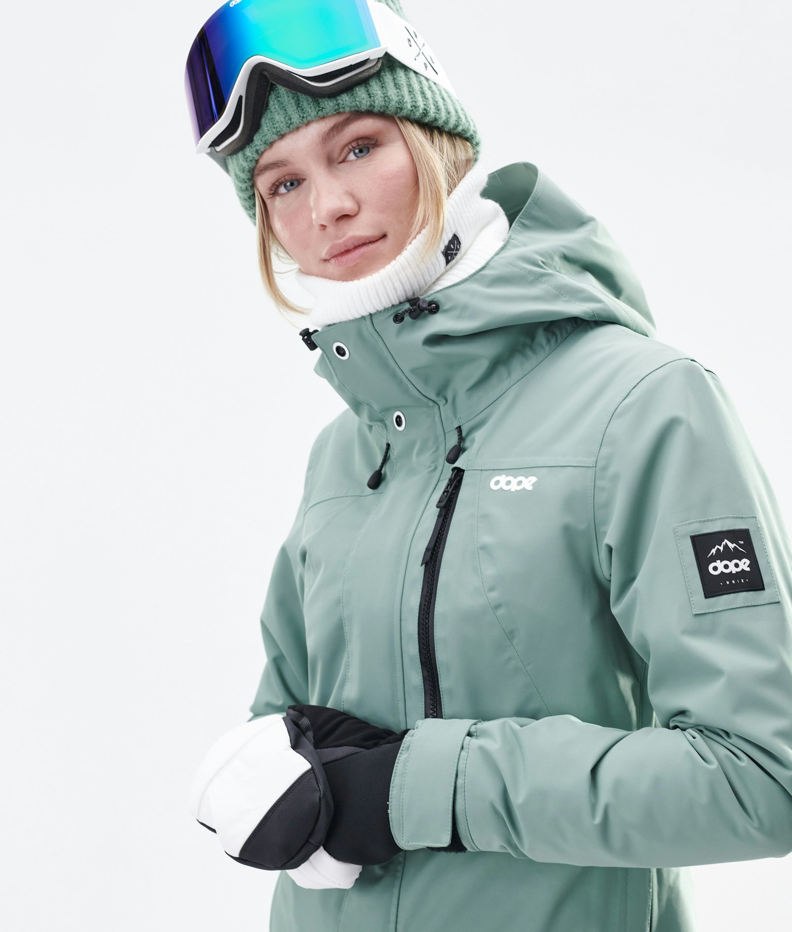Divine W Snowboard Jacket Women Faded Green Renewed