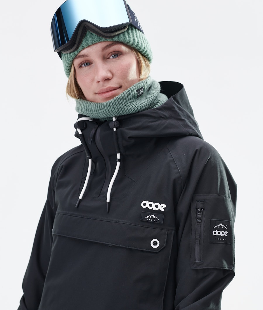 Annok Long W Snowboard Jacket Women Black Renewed