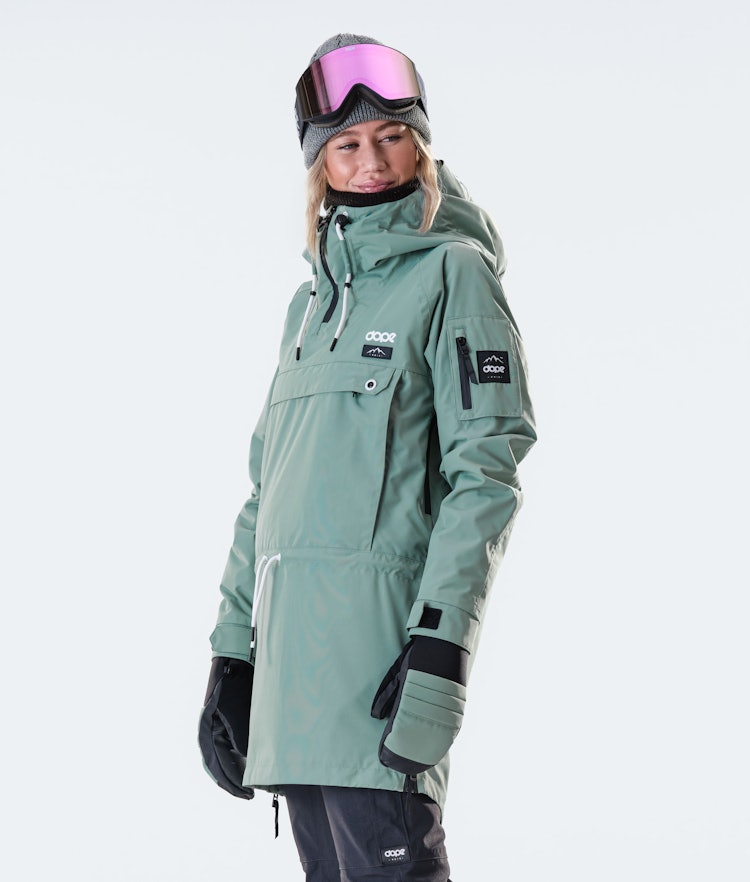 Annok Long W Snowboard Jacket Women Faded Green, Image 3 of 7