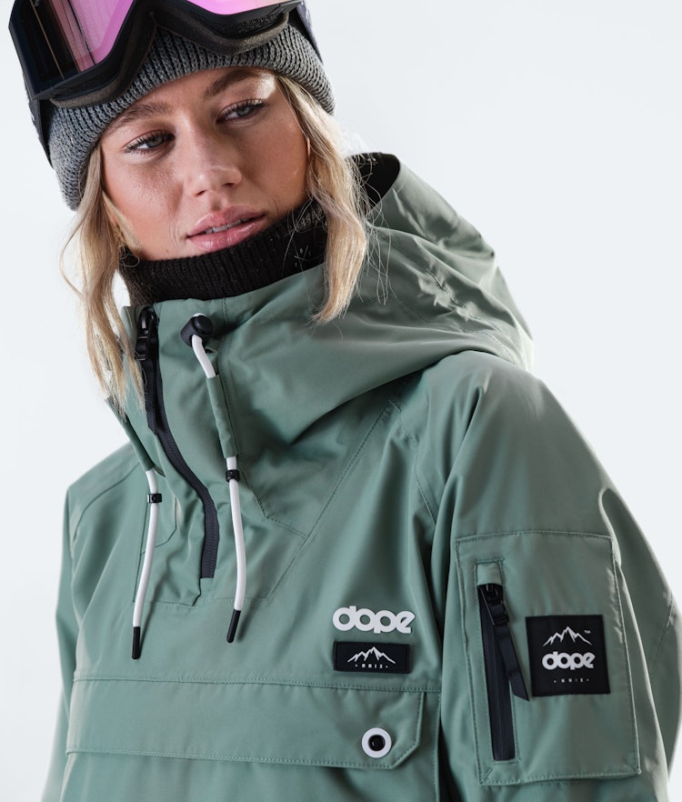 Annok Long W Ski Jacket Women Faded Green