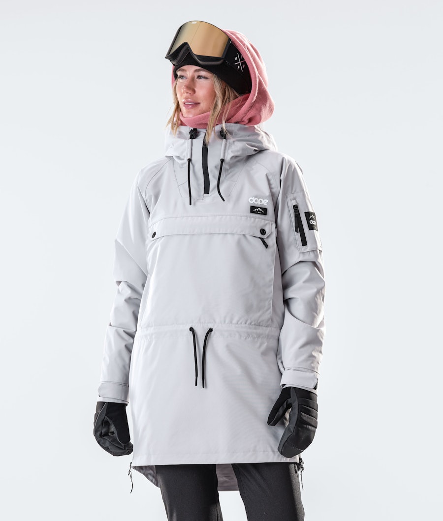 Dope Annok Long Snowboard Jacket Light Grey